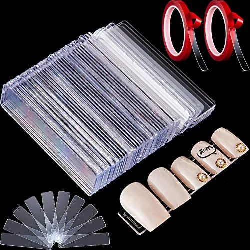 100 Piece Transparent Nail Stand Nail Display Stand Holder Nail, Clear