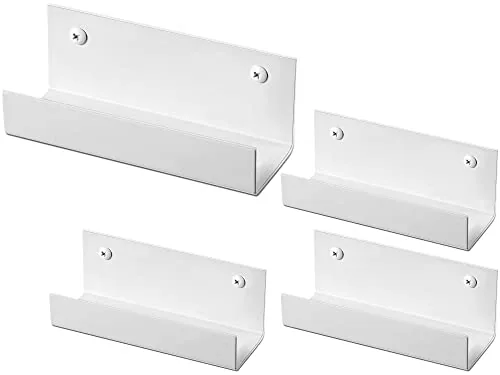 4 Piece Wall Mount Ladder Wall Wheelbarrow Hanger Steel Garage, White