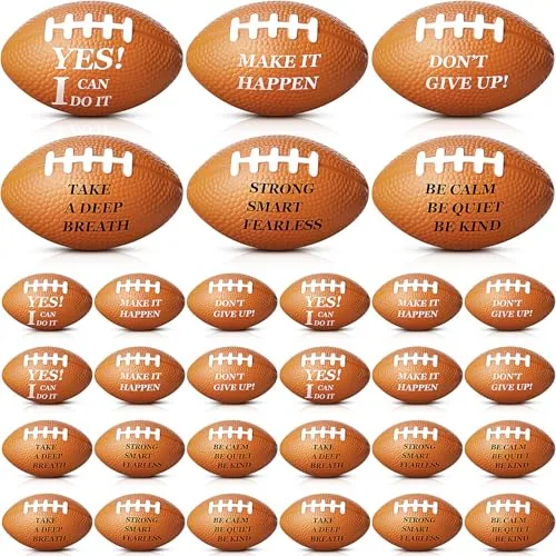 30 Piece Sports Balls, Brown