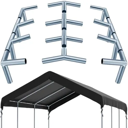 12 Piece 8 Leg Style Canopy Fittings Kit Low Peak Shed Frame Kit