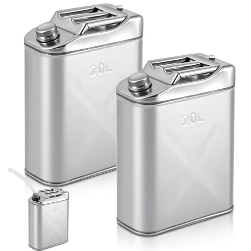 2 Piece 5 Gallon Stainless Cooking Oil Storage Can Commercial 304