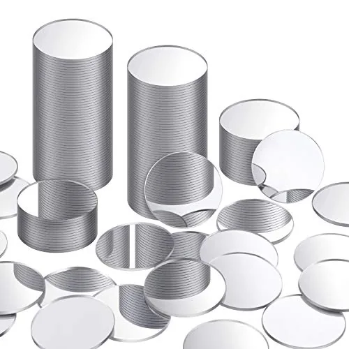 100 Piece Small Round Mirrors, Clear