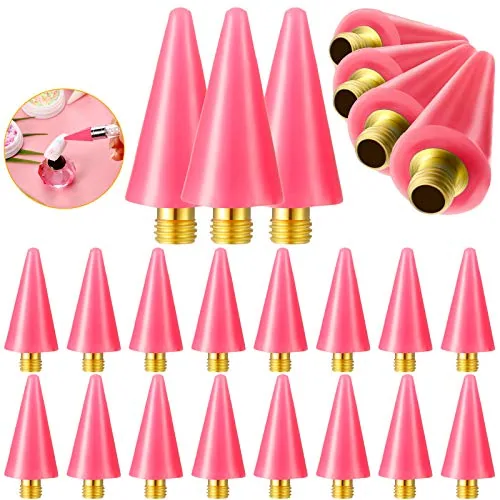 16 Piece Wax Head Tips Rhinestone Picker Tool, Pink