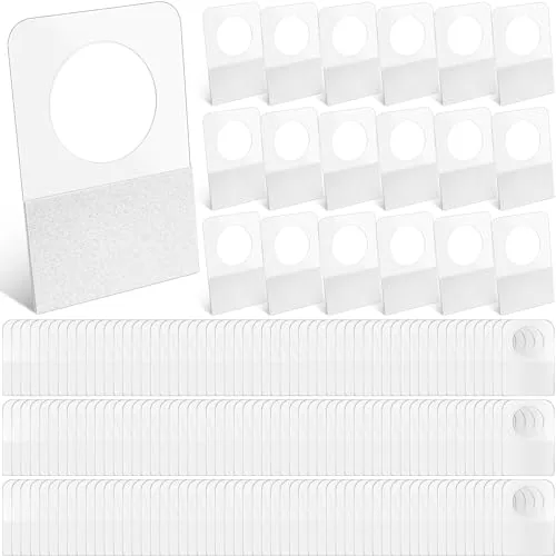 3000 Piece Self-Adhesive Hang Tags Self Adhesive Hanging Tabs, Clear