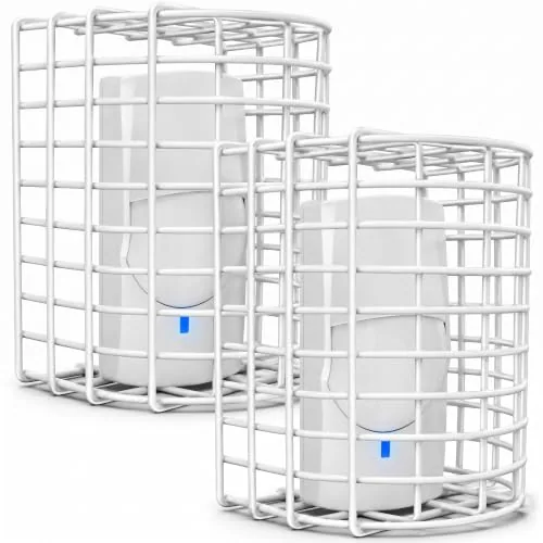 2 Piece Motion Detector Wire Cage, White