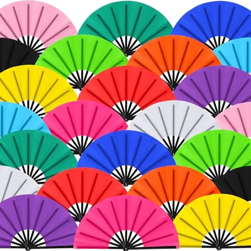 24 Piece 13 Inch Large Folding Fans