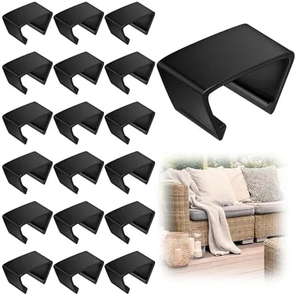 100 Piece Outdoor Furniture Clips, Black