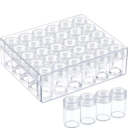 30 Bead Container Lidded Small Box, Clear