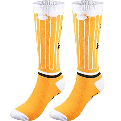 Beer Socks Men Novelty Bavarian Yellow Sock