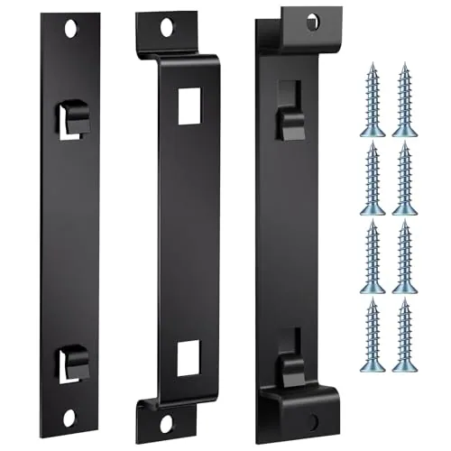 2 Piece Bird House Hanger Bracket Stable Rust Proof Galvanized, Black
