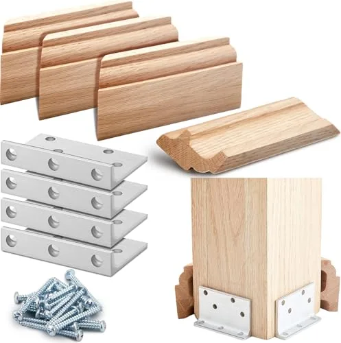 1 Piece 3-1/2 in Newel Post Mounting Kit Deck Stair Floor, Silver