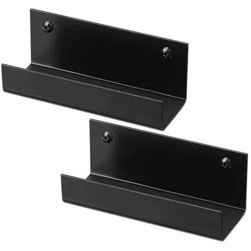 2 Piece Wall Mount Ladder Wall Wheelbarrow Hanger Steel Garage, Black
