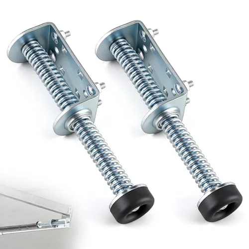 2 Pairs 9 Inch Garage Door Plunger Bumper Spring, Silver