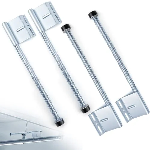2 Pairs 27 Inch Garage Door Plunger Bumper Spring, Silver