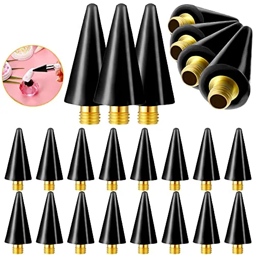 16 Piece Wax Head Tips Rhinestone Picker Tool, Black
