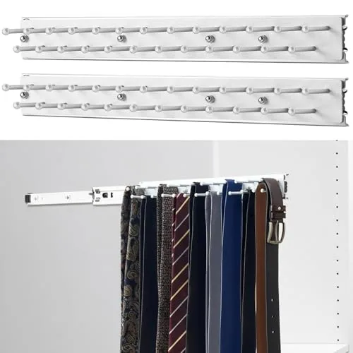 2 Piece 13.8 in Sliding Tie Rack Hangers