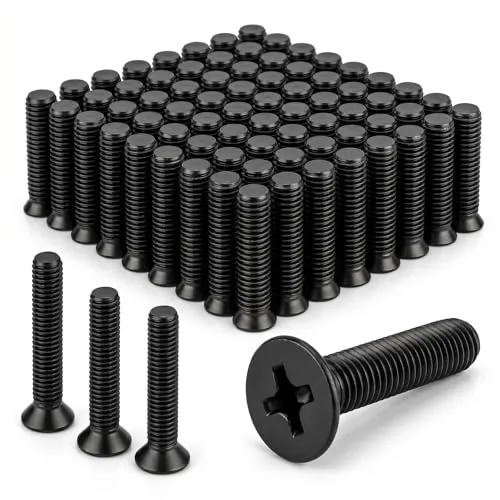 100 Piece 1/4 in-20 x 1 Hurricane Shutter Fasteners, Black