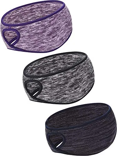 3 Piece Womens Ponytail Headband Winte Running Headband