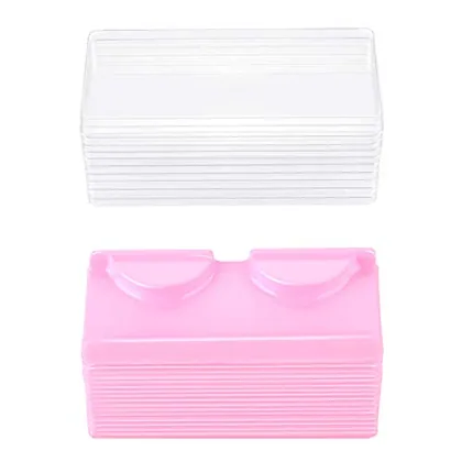 50 Piece s Minifalse Eyelash Storage Box Empty False Eyelash Care, Pink