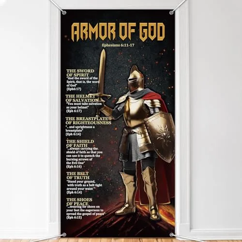 Armor of God Door Cover 71 x 35 Inch Armor Knight Door