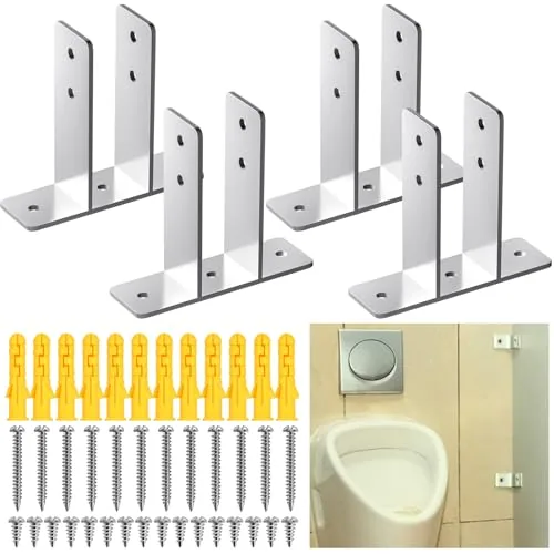 4 Piece Urinal Screen Zinc Alloy 2-ear Urinal Screen Brackets