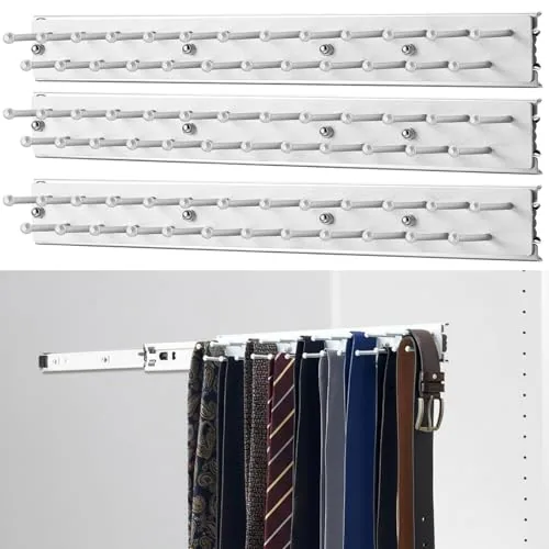 3 Piece 13.8 in Sliding Tie Rack Hangers