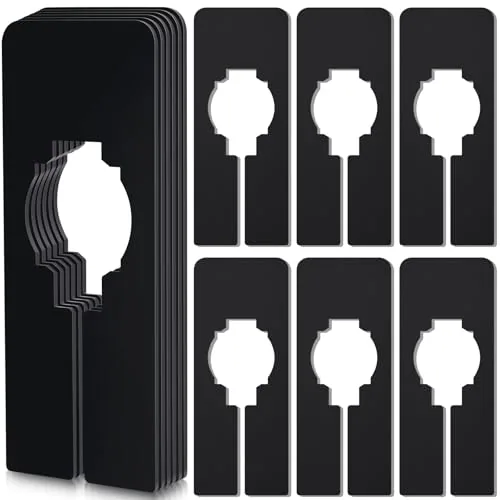 50 Piece Clothing Rack Size Dividers, Black