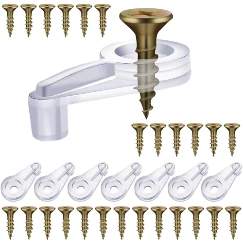 50 Piece Glass Retainer Clips, Clear