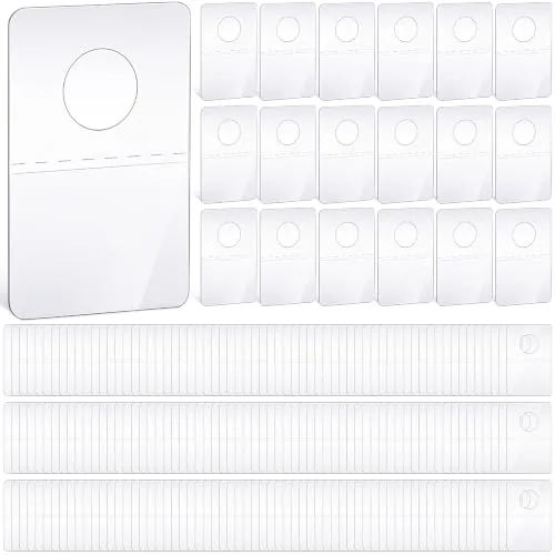 3000 Piece Self-Adhesive Hang Tags Self Adhesive Hanging Tabs, Clear