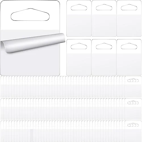 3000 Piece Self-Adhesive Hang Tags Self Adhesive Hanging Tabs, Clear