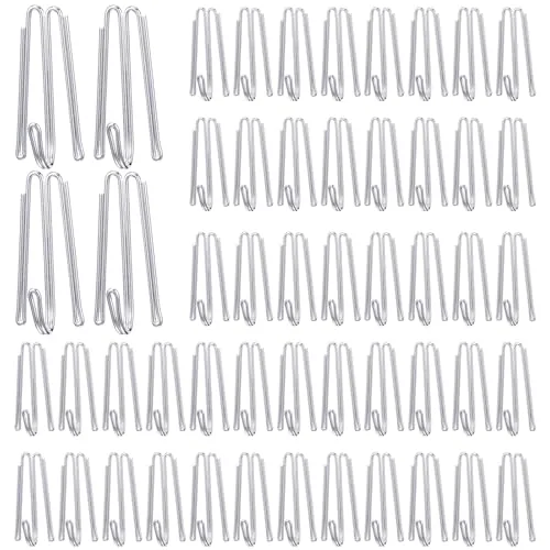 180 Piece Pinch Pleat Hooks Stainless Steel 4 Prongs Pleated Hooks, Silver