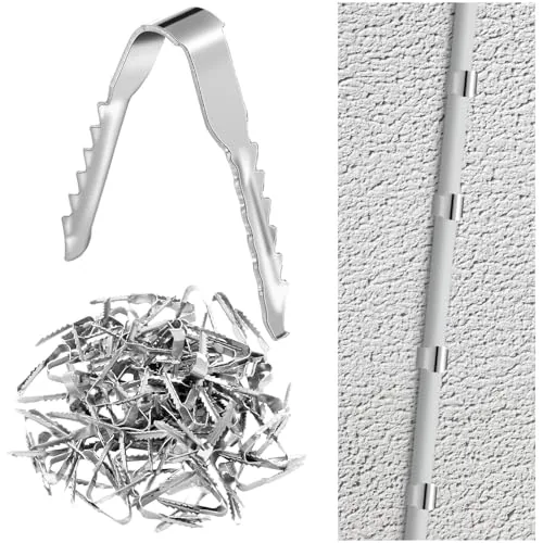 100 Piece Manganese Steel Cable Clips, Silver