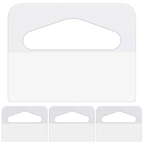 1500 Piece Self-Adhesive Slot Hole Hang Tabs Self Adhesive Hang Tags, Clear