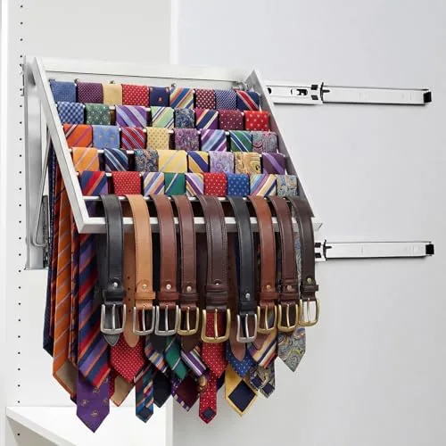 13.8 in Sliding Tie Rack