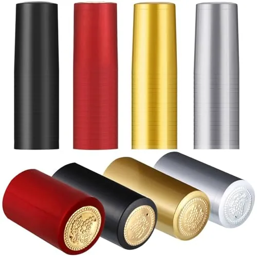 800 Piece PVC Heat Shrink Capsules, Black