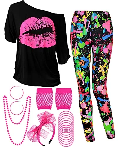 80s Outfit Costume Set Women Outfit