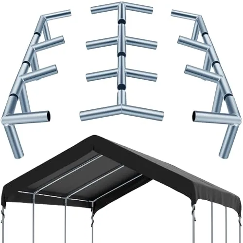12 Piece 8 Leg Style Canopy Fittings Kit Low Peak Shed Frame Kit