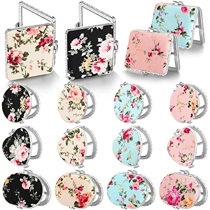 16 Piece Compact Mirrors, Silver