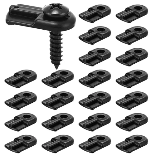 24 Piece 13/16 x 1/2 Inches Flush Nylon Window Screen Clip, Black