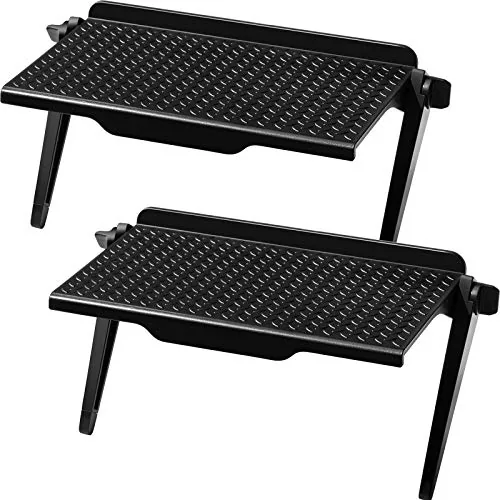 2 Piece TV Top Shelf Adjustable Mount Bracket, Black