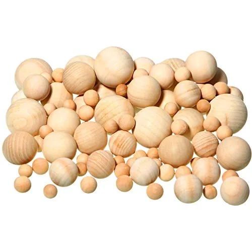 88 Piece Round Wooden Balls