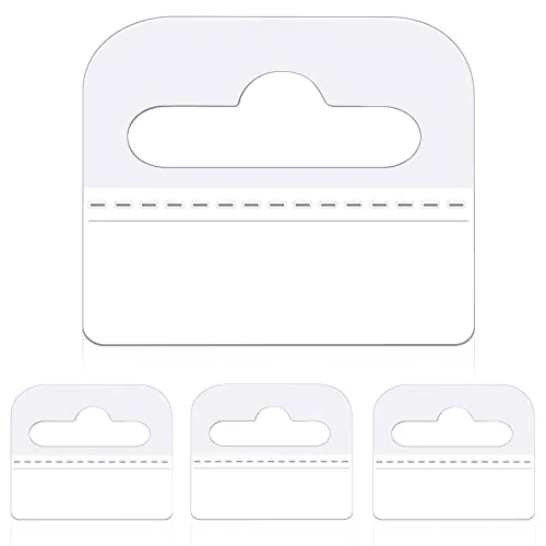 1500 Piece Self-Adhesive Slot Hole Hang Tabs Self Adhesive Hang Tags, Clear