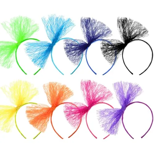 8 Piece Set of 8 80's Lace Headband