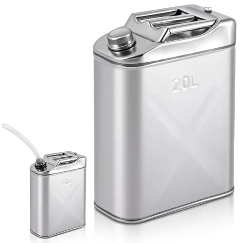 1 Piece 5 Gallon Stainless Cooking Oil Storage Can Commercial 304, Silver