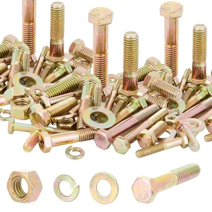 510 Piece 2 510 Pcs Grade 8 Bolts and Nuts Kit 1/4-20 5/16-18, Yellow