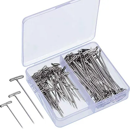 150 Piece T Pins 1/1.25/2 Inch Stainless Steel Wig Pins, Silver