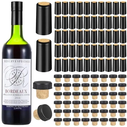 100 Piece Wine Sealer, Black