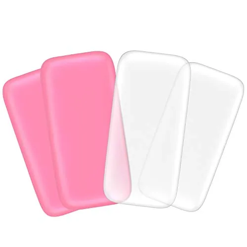 4 Piece Silicone Lash Pads Eyelash Extension Holder Pallet False, Pink