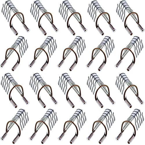 20 Piece Reusable Nail Extension Forms Guide Protector Nail Tips, Silver