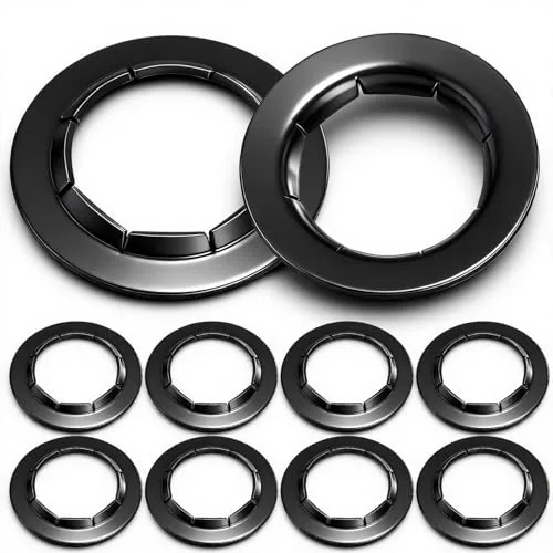 10 Piece Push on Dolly Wheel Lock Washers Fits 5/8 Dolly Axle Rods, Black